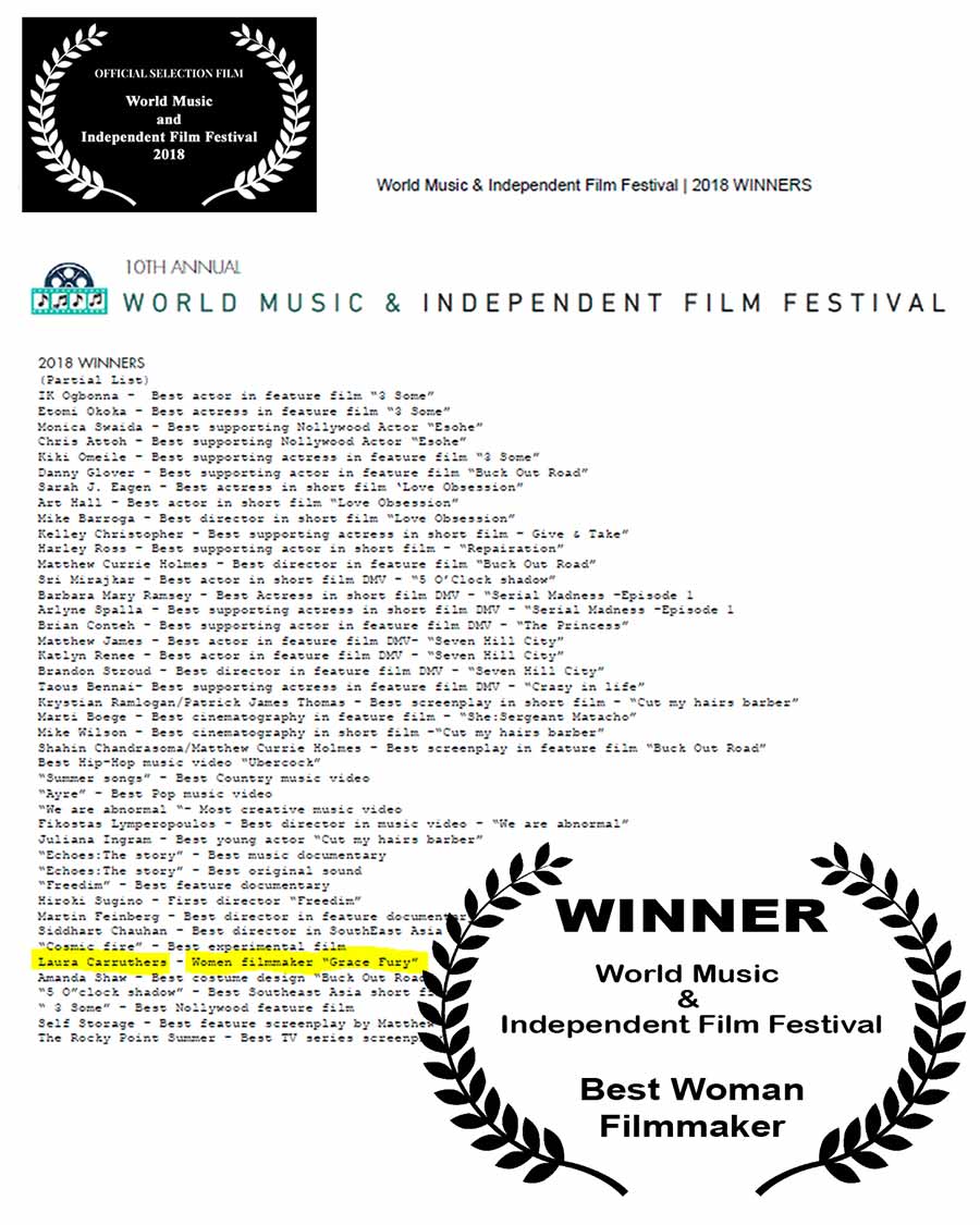 Winner: World Music & Independent Film Festival - Best Woman Filmmaker