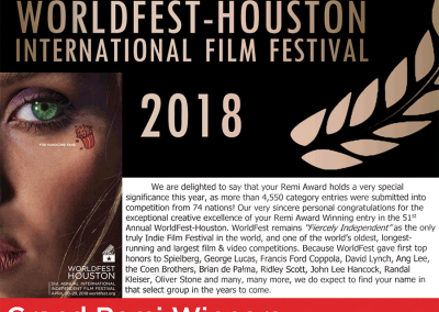 Winner: WorldFest Houston - Platinum Remi Award